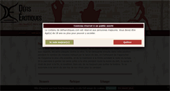 Desktop Screenshot of defiserotiques.com